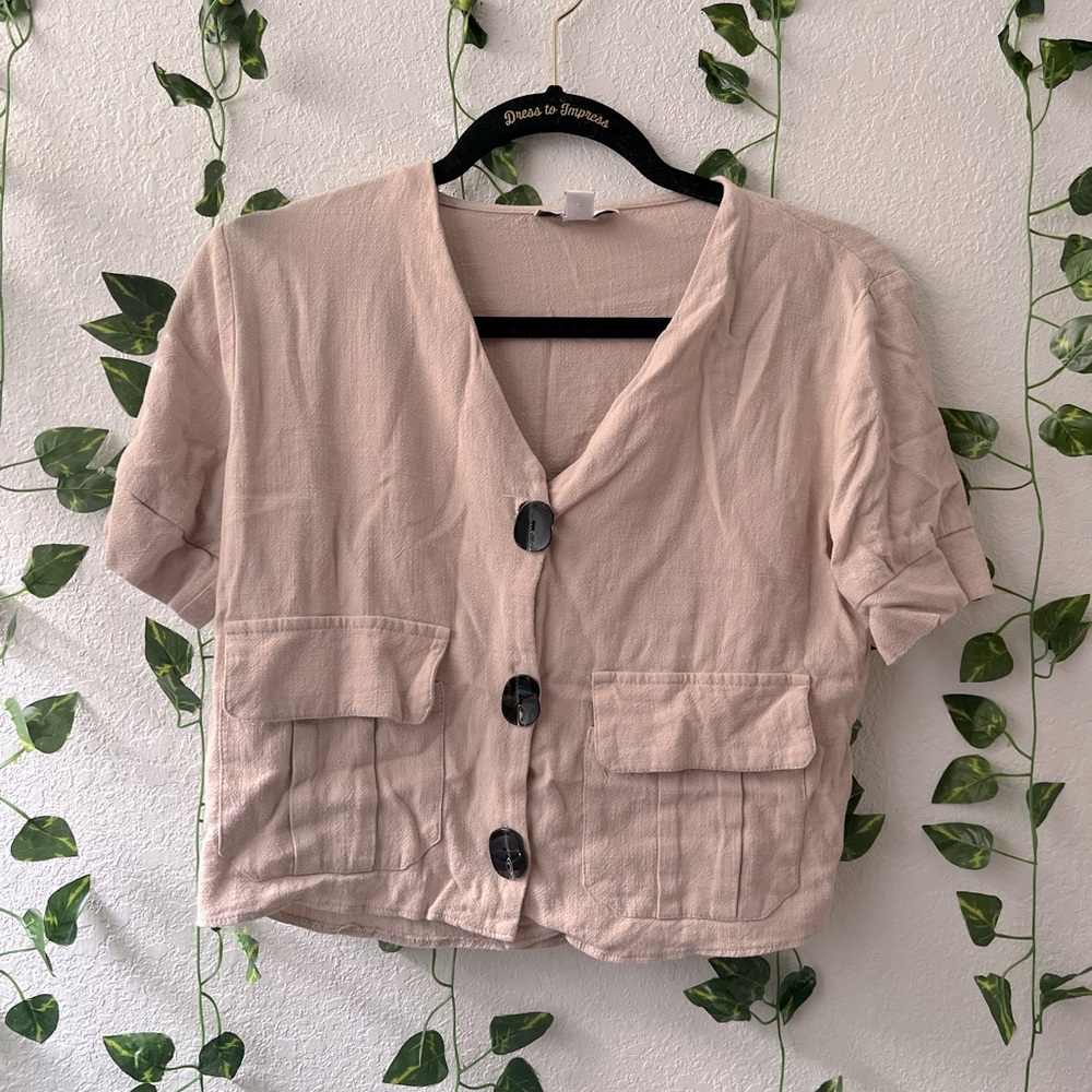 Topshop button blouse